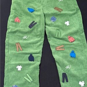 Gap Re-Issue × Sean Wotherspoon Embroidered  Green Corduroy  34x32